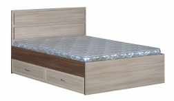 Кровать 2-спальная с ящиками и прямой спинкой картинка