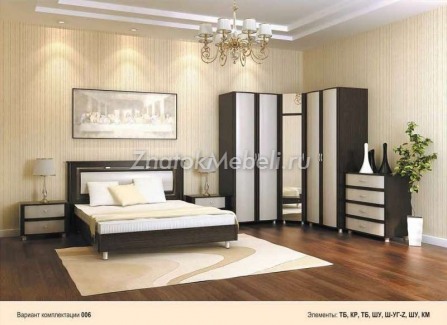 Модульная спальня «Камелия»,композиция 6 (DOSP-PLKN-0054) с фото и ценой - Фотография 1