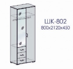 Шкаф ШК 802 от гостиной «Рошель» (DOSH-SRSK-0093) купить в каталоге - Иконка 2