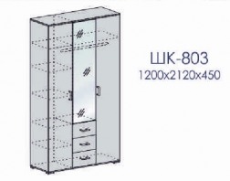 Шкаф ШК 803 от гостиной «Рошель» (DOSH-SRSK-0094) купить в каталоге - Иконка 2
