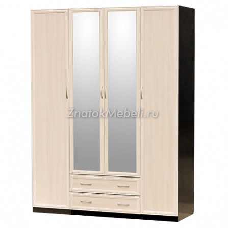 Шкаф распашной 4-дверный с зеркалами с фото и ценой - Фотография 1