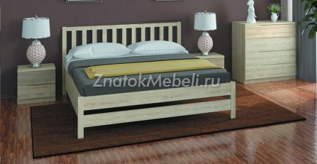 Кровать массив береза двуспальная венге с фото и ценой - Фотография 1