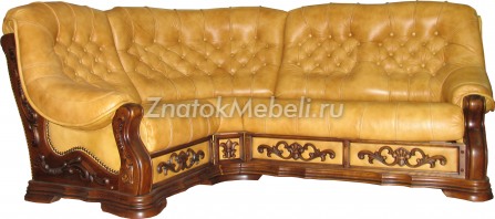 Угловой диван-кровать "Юнна-1" с накладной резьбой с фото и ценой - Фотография 1