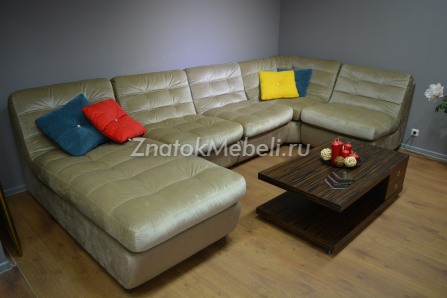 Модульный диван без подлокотников "Онда" золотистый с фото и ценой - Фотография 1