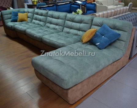 Модульный диван без подлокотников "Онда" бирюзовый с фото и ценой - Фотография 2