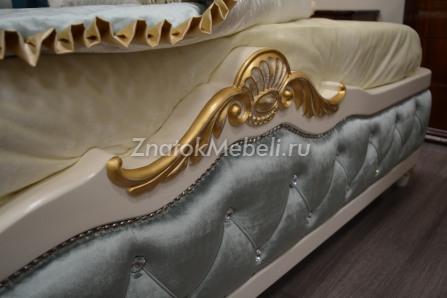 Двуспальная кровать "Юнна-Император" с мягким изголовьем и стразами с фото и ценой - Фотография 3