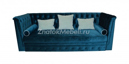 Диван-кровать "Юнна-Эгоист" синий велюр с фото и ценой - Фотография 1