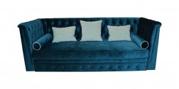 Диван-кровать "Юнна-Эгоист" синий велюр картинка