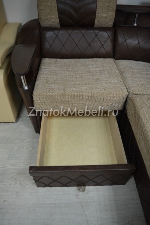 Угловой диван-кровать "Агат-2" экокожа комбинированный с фото и ценой - Фотография 4