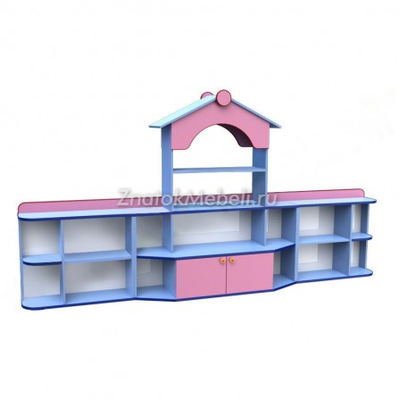 Стенка игровая "Теремок" для детского сада (Б-21) с фото и ценой - Фотография 1