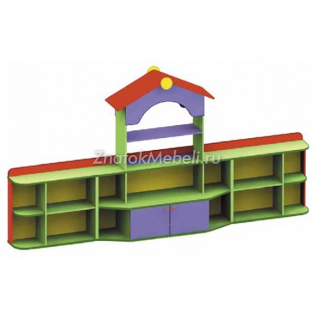 Стенка игровая "Теремок" для детского сада (Б-21) с фото и ценой - Фотография 2