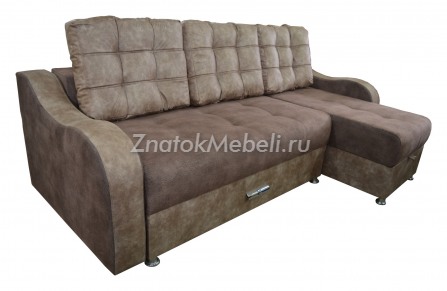Угловой диван "Афина" с оттоманкой с фото и ценой - Фотография 1