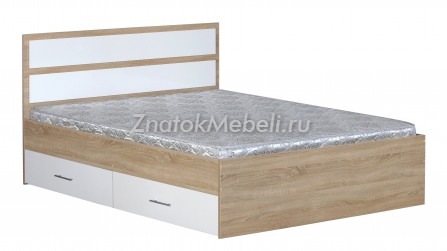Кровать 2-спальная с ящиками и прямой спинкой с фото и ценой - Фотография 3