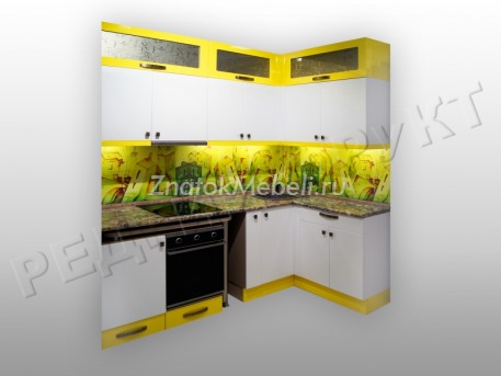 Кухня "Техно-платина / Желтая река" с фото и ценой - Фотография 1