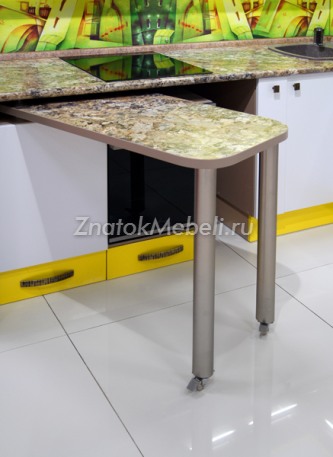 Кухня "Техно-платина / Желтая река" с фото и ценой - Фотография 7