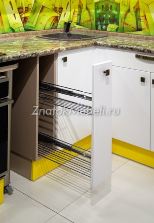 Кухня "Техно-платина / Желтая река" с фото и ценой - Фотография 9